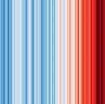 Graphique illustrant la montée de le température moyenne de la planète
