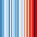 Graphique illustrant la montée de le température moyenne de la planète
